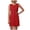 Red, variant on NIEWTR Womens Summer Dress Crew Neck Button Decoration Sleeveless Sundresses Work Casual Tank Dress(Brown,XL)