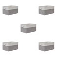 thumbnail image 1 of maskred Sac de Rangement Robuste et Durable pour Espace Bien Organisé Boîte de Rangement Pliable avec Poignée Coton Multifonctionnel Gris+blanc 5Ensemble, 1 of 6