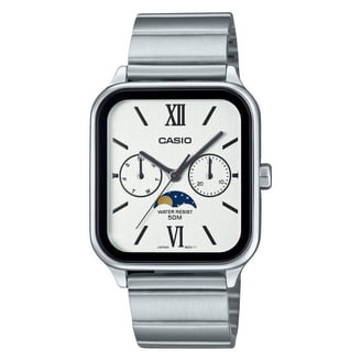 Casio Men's Black Leather Strap Analog Wristwatch, MTP-M305L-1A2V