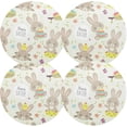 thumbnail image 6 of Round Placemats Set of 6, Easter Eggs and Flowers Placemats Heat Resistant Table Mats for Dining Table Xmas Decorations Ornaments Holiday Home Party, 6 of 7