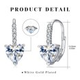 thumbnail image 4 of Midir&Etain Cubic Zirconia Earring 925 Sterling Silver Heart Dangle Earrings Hypoallergenic Leverback Earrings for Women Birthday, 4 of 7