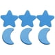 thumbnail image 1 of Drawer Handle Plastic 6Set Blue Simple Design Moon Shape Replacement Furniture Pull Bar For Kids Room, 1 of 1