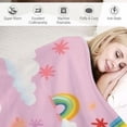 thumbnail image 3 of JEUXUS Rainbow Blanket for Girls,Kids Rainbow Throw Blanket for Boys and Girls,Cool Small Soft Throw Blanket Gifts,  Comfy Blanket for Boys Kids Baby, 3 of 6