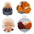 thumbnail image 2 of 4 Piezas Lindas Figuras de Monje Pequeña Estatua de Resina, Sabio Kung Fu Buda Artesanía Creativa Adorno como el Hogar, Oficina Coche Interior Exhibición Decoración Decoración Muñecas Juguete Regalo, 2 of 7