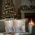 thumbnail image 6 of Winter Theme Christmas Pillow, 3D Visual Effect Printed Pillowcase, Light Color Holiday Home Decoration, 17.7"x17.7", 6 of 6