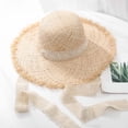 thumbnail image 2 of Riforla Summer Women's Wide Brim Raffia Sun Hat with Adjustable Strap for Beach Vacation and Sun Beach Hats for Women Beige, 2 of 3