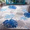 thumbnail image 5 of SAFAVIEH Cabana Kuzman Cream/Red 2'X8' Runner Indoor/Outdoor Area Rug Grey/Blue, 6'7" x 6'7" Square, 5 of 19