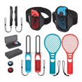 thumbnail image 1 of 12 In 1 Somatosensory Game Kit For Nintendo Switch OLED Wrist Strap Tennis Racket Sword Grip Family Fixness Bundles, 1 of 6