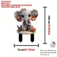 thumbnail image 4 of Elefante plano en 2D de acrílico para jardín, insertable y desmontable, decoración de jardín, decoración de jardinería, diseño de escena., 4 of 8