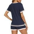HAOTAGS Womens Soft Pajama Sets Short Sleeve Pj Shorts Set Sleepwear