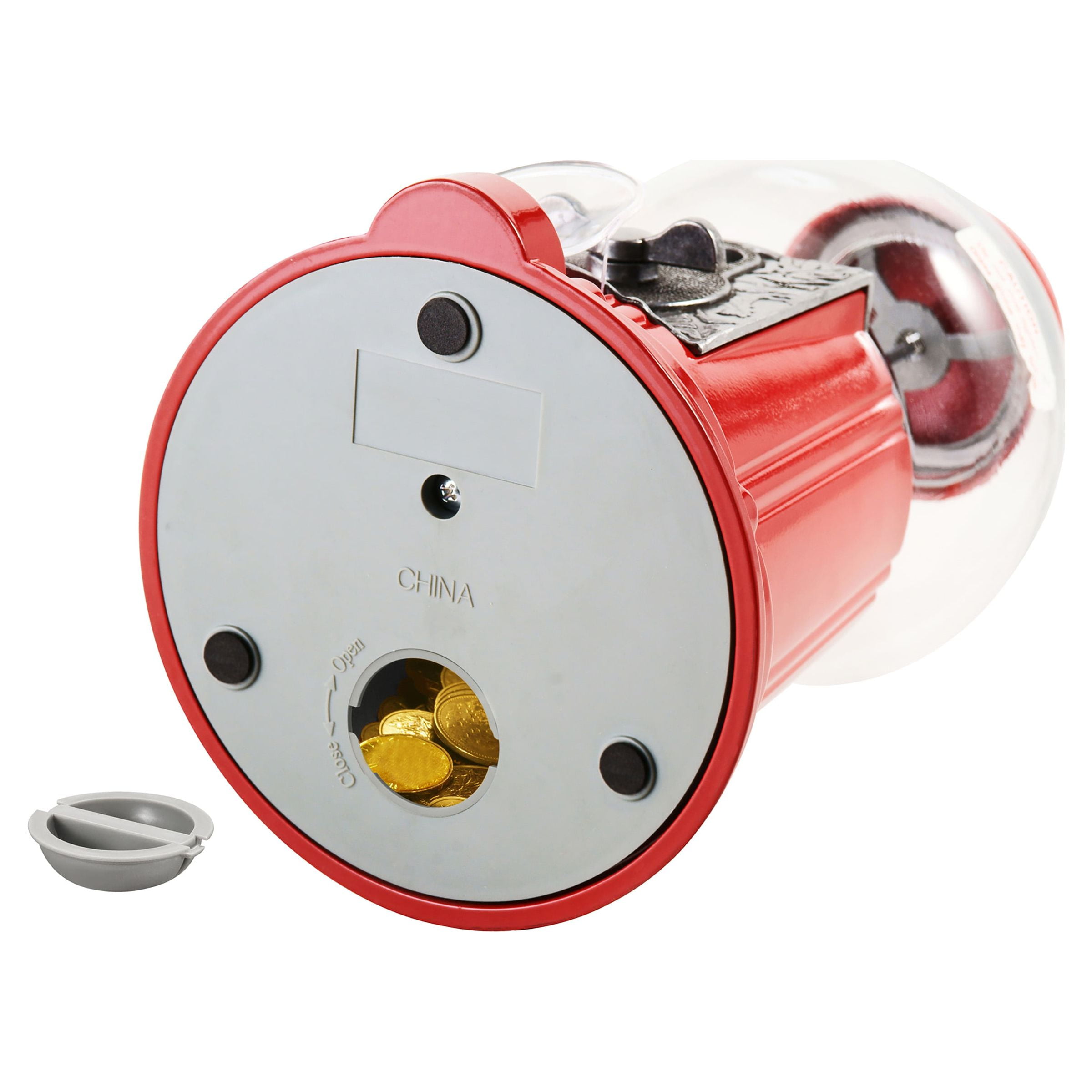 Great Northern Popcorn 11-Inch Coin-Operated Mini Gumball Machine (Red)