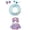 Blue, variant on Porch Goose Outfit Tropical Hibiscus Print Bikini Clothes Set With Glitter Swim Ring & Sunglasses & Bow Tie For Garden Goose Statue(Blue-47Cm)