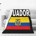 thumbnail image 1 of Manta de microfibra ultra suave con banderas ecuatorianas de Ecuador, manta de microfibra para todas las estaciones, manta cálida para cama, silla, sofá, sala de estar, cuna de 50 x 40 pulgadas, 1 of 7