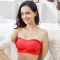 thumbnail image 2 of Sujetador sin tirantes recogido Sujetador antideslizante de talla grande Ropa interior superior de tubo fino para vestido de novia, Rojo, XL tholdsy AP001172-03B, 2 of 7
