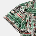 thumbnail image 4 of Camisas Para Hombre Manga Larga Moda de verano para hombre Casual Impresión hawaiana Seaside Beach Solapa Botón Camiseta Camisa de manga corta Moda Casual (Green, M), 4 of 7