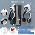 thumbnail image 3 of Compatible con PS5 Pro/Slim/Consola Soporte de pared con gancho de almacenamiento y colgador para auriculares y mandos para PlayStation 5 Organización de accesorios para consolas, 3 of 9
