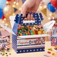 thumbnail image 4 of Lumifun 6 PCS Patriotic Treat Boxes 5.3 inches, American Flag Themed Goodie Bags with Handles, Decorative Candy Boxes for 4th of July, Memorial Day Party Candy Favor, 4 of 8