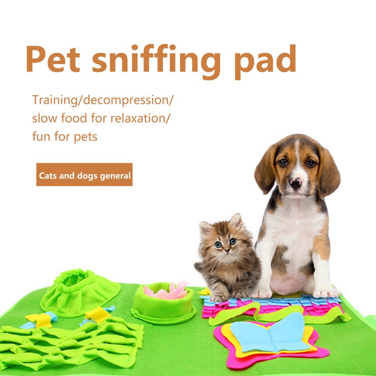 Interactive Dog and Cat Toys Handmade Pet Play Mat Snuffle Mat Dog's 35,5  Inches 90 Cm Diameter 