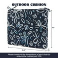 thumbnail image 7 of UNIKOME Outdoor Patio Seat Cushions Set of 4, Water Resistant Patio Chair Cushions Square Corner Seat Cushions Pads for Outdoor Furniture, Seat Pads Waterproof with Ties, 18.5"x16"x3", Blue Floral, 7 of 7