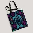 thumbnail image 2 of ABPHQTO Sea Turtle Shells In Line Art Style Canvas Bag Reusable Tote Grocery Shopping Bags Tote Bag 14x16 inch, 2 of 2