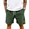 thumbnail image 6 of LWavelet Men's Corduroy Casual Shorts Drawstring Elastic Waist Big Pockets Casual Work Shorts Army Green XL, 6 of 6