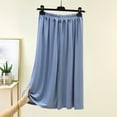 thumbnail image 2 of Feancey Pajama Bottoms for Women Cropped Lounge Trousers Wide Leg Casual Capri Sleep Pants Loose Fit Elastic Waist Pj Capris Homewear Light Blue Free Size, 2 of 10
