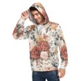 thumbnail image 6 of Floral Elegant Pattern Men’s Hoodies Sweatshirt with Full Zip Pockets Fleece Jackets, 6 of 8