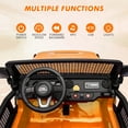 thumbnail image 5 of Shininglove 24V Battery Powered Ride-on Car with Remote Control, 4WD Powered Off-Road UTV Toy Car with LED Lights, MP3 & Back Storage(Orange), 5 of 7