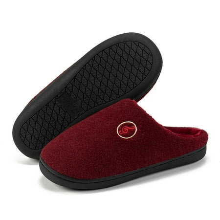 

NASIQXB Couples Men Women On Furry Flat Home Winter Round Toe Keep Warm Womens Bear Slippers Slippers Women Winter Warm Flip Flops Indoor Home Shoes Bunny Slippers Women
