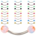 thumbnail image 1 of LNGOOR 30 Pcs Trendy Decorative Eyebrow Rings Women Eyebrow Rings Body Piercing Jewelry Metal Piercing Eyebrow Rings Miss, 1 of 6