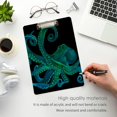 thumbnail image 5 of FMSHPON Blue Watercolor Octopus Clipboard Hardboard Wood Nursing Clip Board and Pull for Standard A4 Letter 13x9 inches, 5 of 8