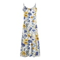 thumbnail image 3 of Generic Women's Summer Maxi Dress Casual V-Neck Sleeveless Bohemian Spaghetti Strap Floral Long Maxi Dress, 3 of 4