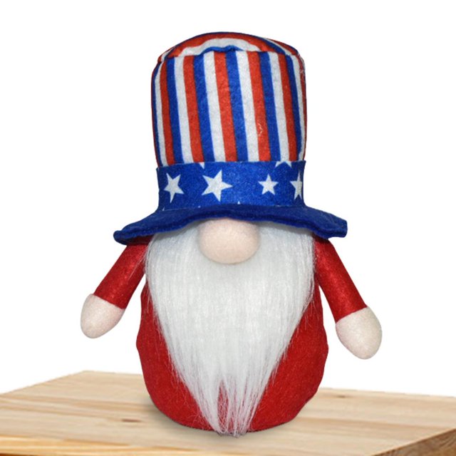 Adornos de gnomo patriótico AIXING, gnomo del Día de la Independencia, estrellas y rayas americanas, elfo enano, decoración, muñeco de peluche del Día de la Independencia para el hogar, cocina,