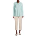 thumbnail image 4 of Martha Stewart Everyday Women's Knit Button Down Long Sleeve Shirt, 4 of 5