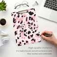thumbnail image 5 of 12.5x9 Inch Acrylic Clipboard with Metal Clip – Single-Sided Print & Retractable Hook，Pink and Red Leopard Print, 5 of 8