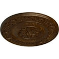 thumbnail image 3 of 47 5/8"OD x 2 3/4"P Milan Ceiling Medallion, Hand-Painted Root Beer Crackle, 3 of 6