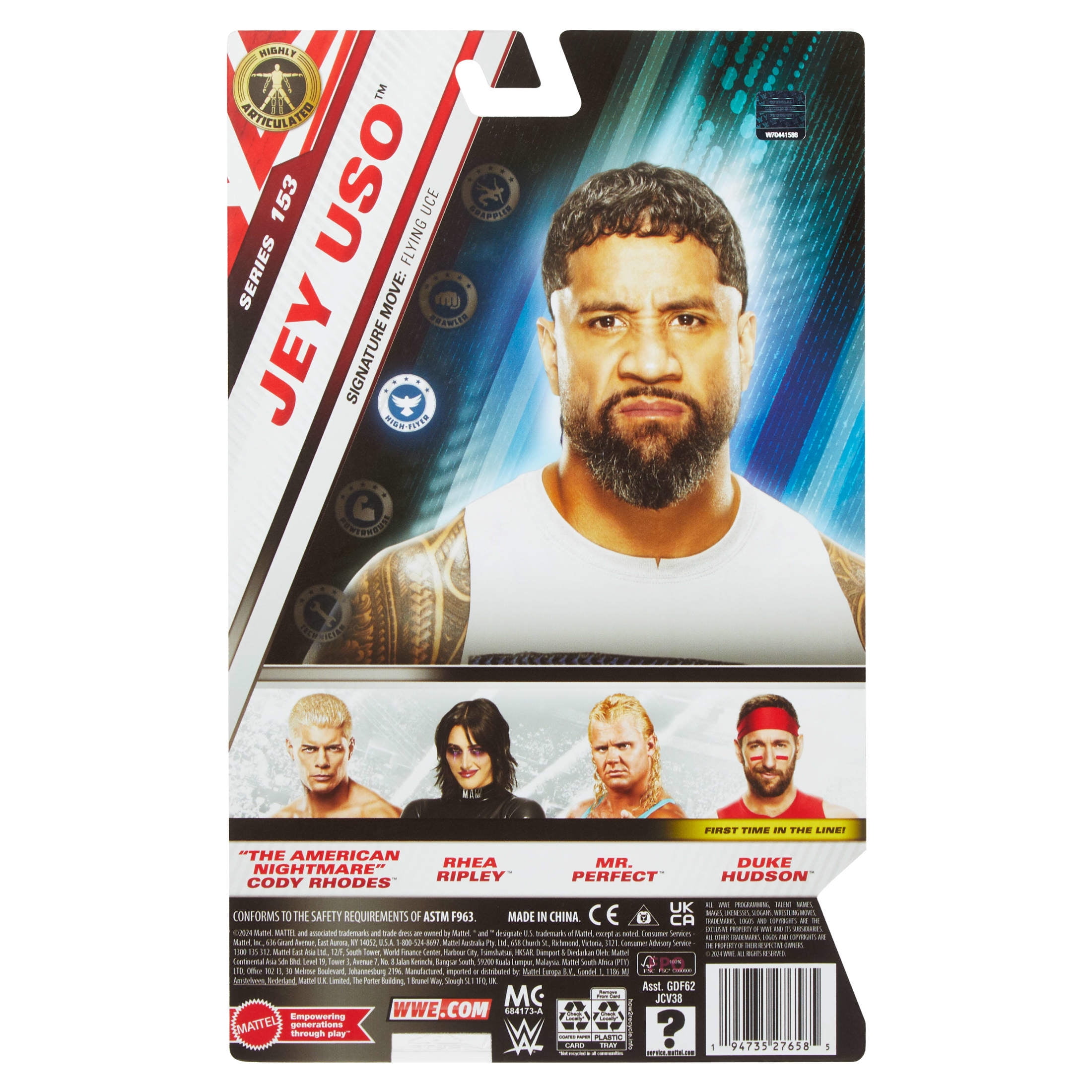 WWE Jey Uso Action Figure, Main Event Series #153 6-inch Collectible Superstar with Articulation