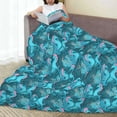 thumbnail image 6 of Salouo Seahorse Print Bed Blankets,Flannel Blanket Comfortable Air Conditioning Blanket Lightweight Blanket for Sofa Bed Travel & Couch -80"x60", 6 of 8