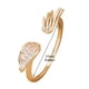 thumbnail image 5 of Cute Angel Zircon Anillo con Abertura Ajustable, Micro incrustaciones de Piedra Preciosa Anillo de Ala Cobre Retro a la Moda CitasMujeres, 5 of 7