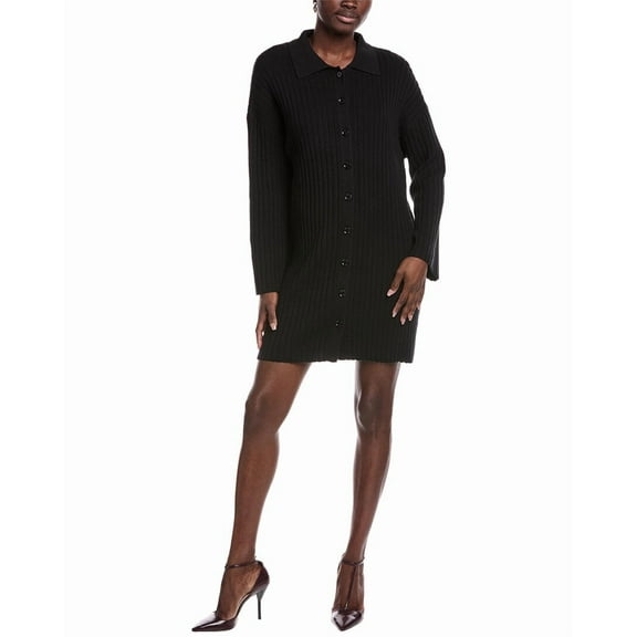 Barbour womens Claudette Wool-Blend Shirtdress, 10, Black