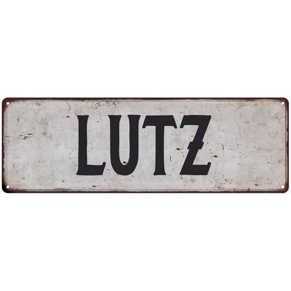 LUTZ Vintage Look Gift Rustic Chic Metal Sign 6x18 206180036149