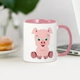 thumbnail image 3 of CafePress - Pink Pig - 11 oz Ceramic Mug - Novelty Coffee Tea Cup, 3 of 4