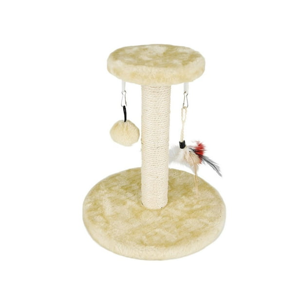 Rascador para gatos, torre para gatos con pelotas de juguete, ratón de peluche, juguetes de dos pisos, marco de escalada para gatos, para jugar,