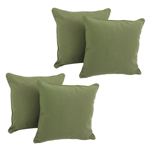 Blazing Needles 18-inch Double-corded Solid Twill Square Throw Pillows with Inserts (Set of 4)  9810-CD-S4-TW-SG