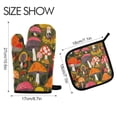 thumbnail image 2 of Yayeee Oven Mitts and Pot Holder Set of 2 Heat Resistant Kitchen Gloves Baking Hot Pad, Vibrant Mushroom, 2 of 5