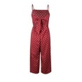 thumbnail image 5 of Inevnen Womens Crossed V Neck Jumpsuits Summer Casual Polka Dot Romper Long Pants, 5 of 7