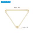 thumbnail image 2 of Uxcell 2 1/4" Billiard Ball Triangle Rack, Plastic Snooker Pool Ball Rack Holder Thicken Pool Ball Racks White, 2 of 5