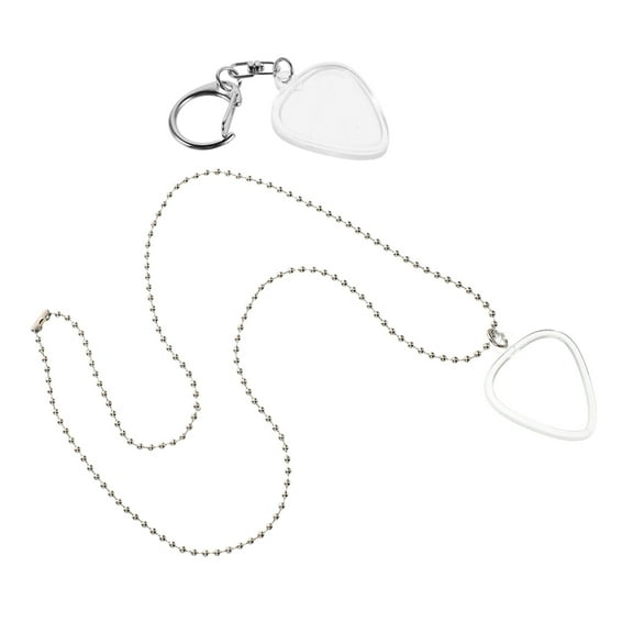 OULII 2-Pack Transparent Guitar Pick Holder Case with Keychain, Portable Plectrum Storage for Acoustic and Electric Guitars