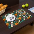 thumbnail image 2 of Placemat, Pioneer Flower Floral Print Pattern Place Mats Table Mat Set Of 2, PVC Washable Placemats for Party Kitchen Dining Decoration, 18x12 Inch, Fade Resistant, 2 of 6