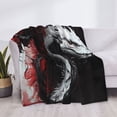 thumbnail image 3 of Fotbe Cool Black And White Dragon Manta de Franela con Estampado, Manta Ultrasuave para Cama, Sofá, Auto, Hipoalergénica y Antibolitas-40"x30", 3 of 6